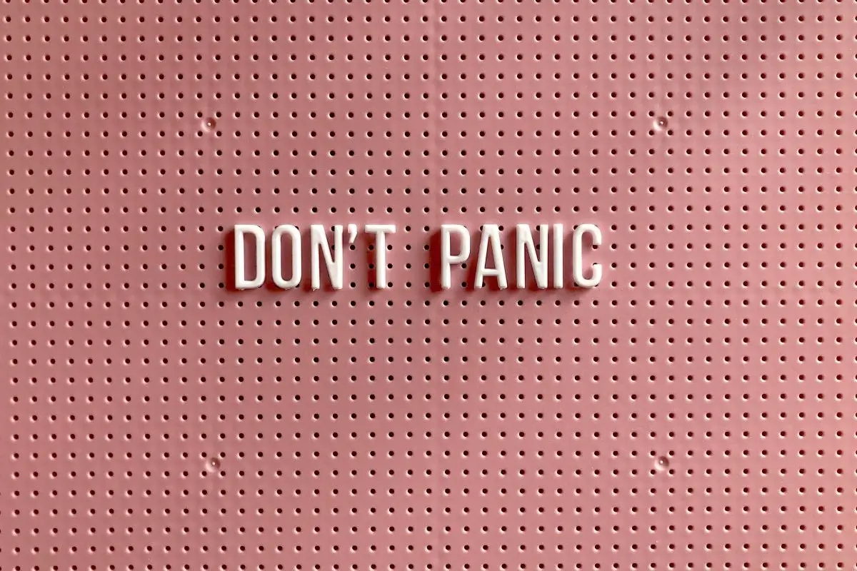 diapositiva che invita a non avere attacchi di panico